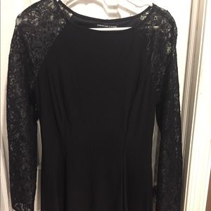 Cute black dress with lace sleeves